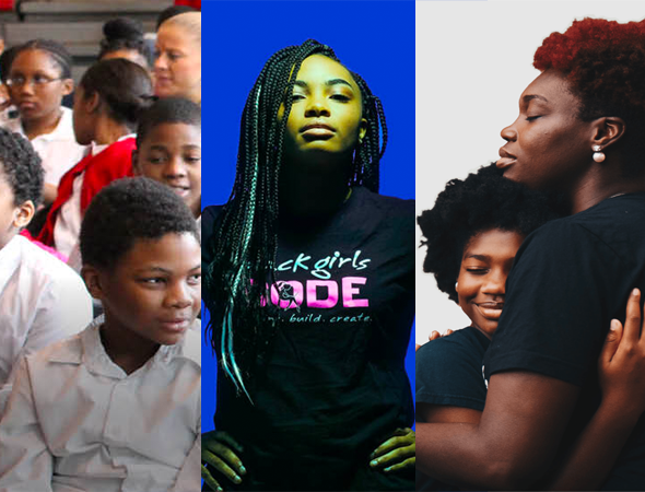 Collage of Black nonprofit organizations for Black History Month
